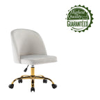 Chaises de bureau sans accoudoirs en velours Louie Porthos Home