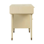 Bureau Sierra 3 tiroirs en bois et rotin