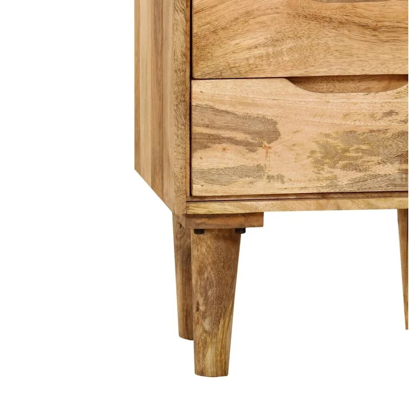 vidaXL Table de chevet en bois de manguier massif 40 x 30 x 59,5 cm