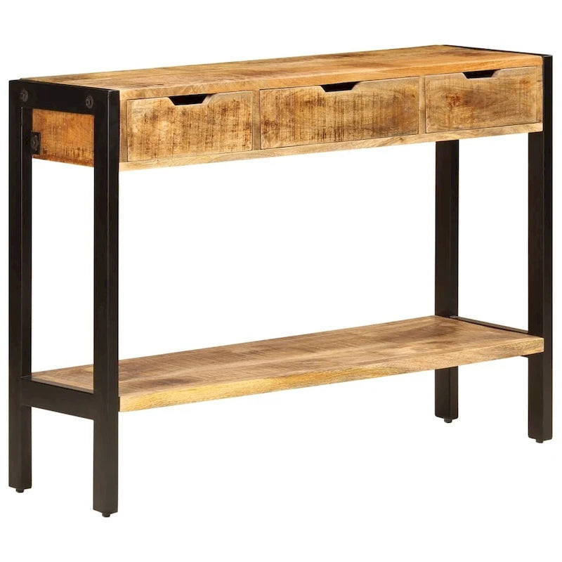 vidaXL Sideboard with 3 Drawers 43.3  x13.8  x29.5   Solid Mango Wood