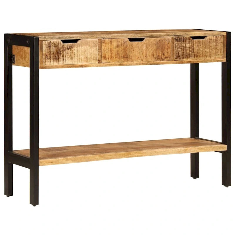 vidaXL Buffet avec 3 tiroirs 110 x 35 x 75 cm Bois de manguier massif