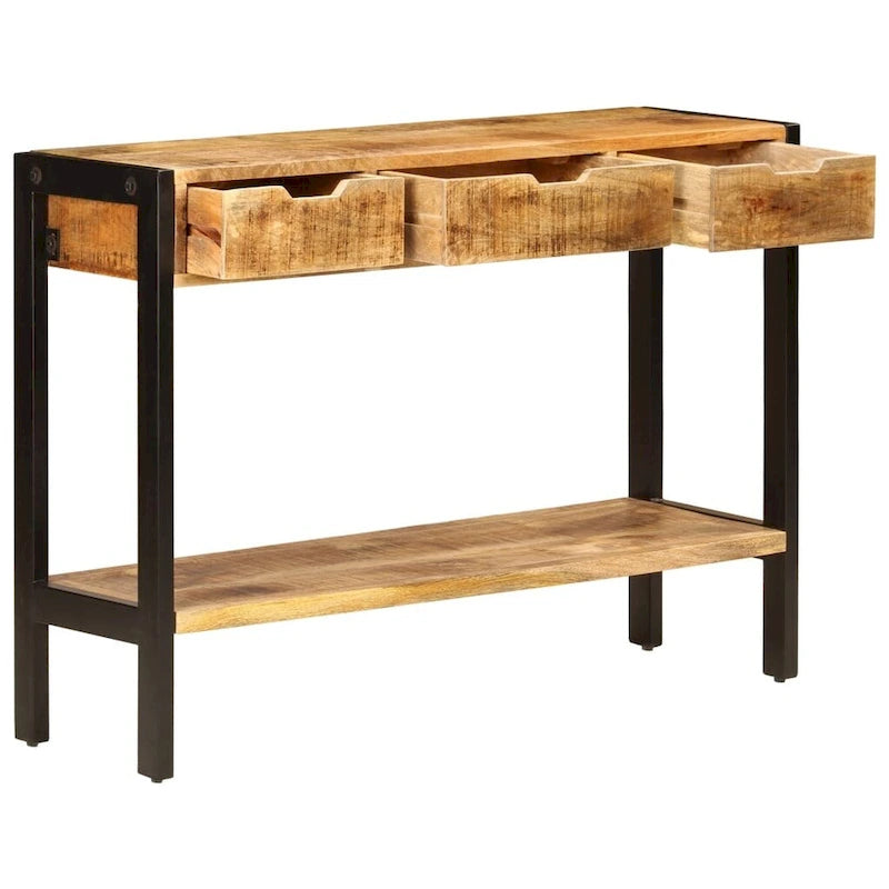 vidaXL Buffet avec 3 tiroirs 110 x 35 x 75 cm Bois de manguier massif