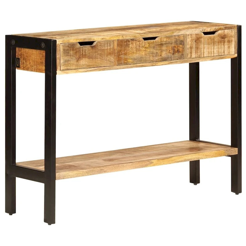 vidaXL Buffet avec 3 tiroirs 110 x 35 x 75 cm Bois de manguier massif