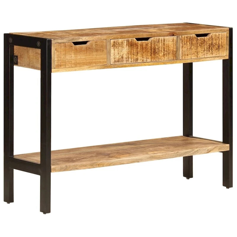vidaXL Buffet avec 3 tiroirs 110 x 35 x 75 cm Bois de manguier massif