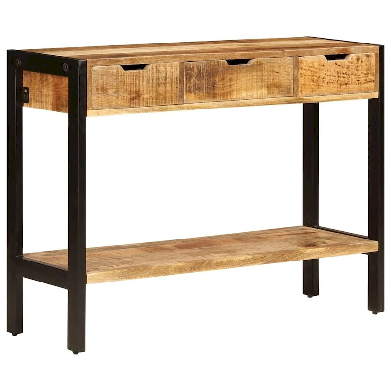 vidaXL Buffet avec 3 tiroirs 110 x 35 x 75 cm Bois de manguier massif