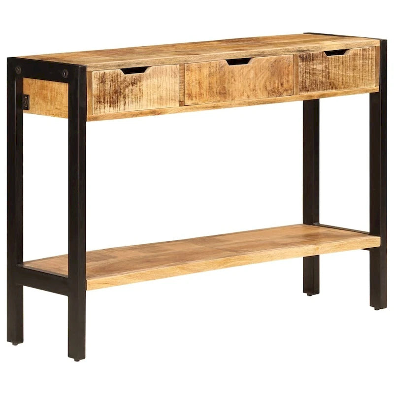 vidaXL Buffet avec 3 tiroirs 110 x 35 x 75 cm Bois de manguier massif