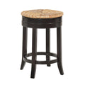 24   Brown and Beige Counter Stool with Swivel Rush Seat