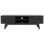 Meuble TV média de rangement Safavieh Teela Noyer 59 pouces – 59 L x 15 P x 19 H – 59Lx15Px19H