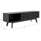 Meuble TV média de rangement Safavieh Teela Noyer 59 pouces – 59 L x 15 P x 19 H – 59Lx15Px19H