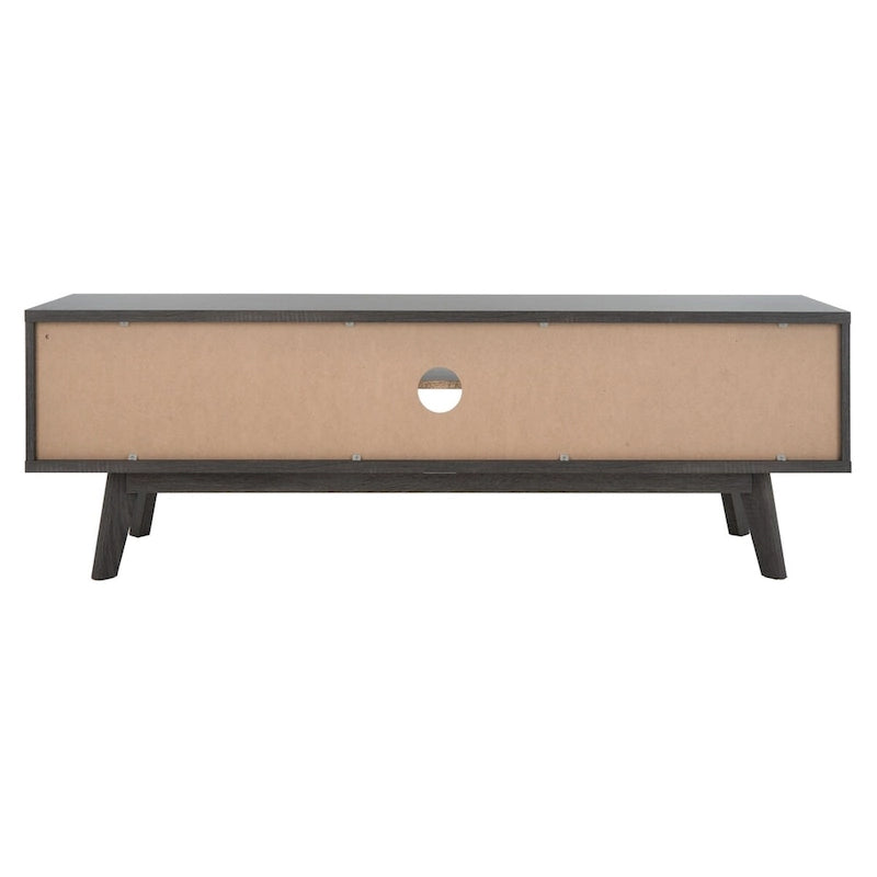 Meuble TV média de rangement Safavieh Teela Noyer 59 pouces – 59 L x 15 P x 19 H – 59Lx15Px19H