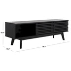 Meuble TV média de rangement Safavieh Teela Noyer 59 pouces – 59 L x 15 P x 19 H – 59Lx15Px19H