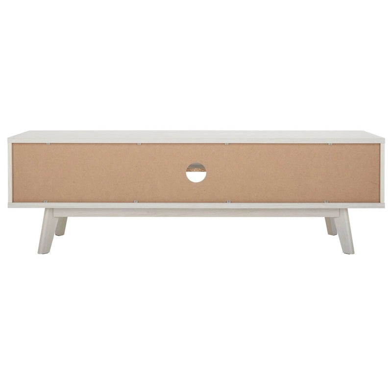 Meuble TV média de rangement Safavieh Teela Noyer 59 pouces – 59 L x 15 P x 19 H – 59Lx15Px19H