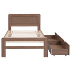 Cadre de lit plateforme en bois au design moderne avec lit gigogne