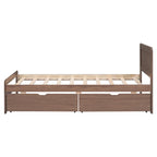 Cadre de lit plateforme en bois au design moderne avec lit gigogne