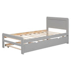 Cadre de lit plateforme en bois au design moderne avec lit gigogne
