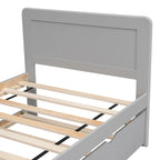 Cadre de lit plateforme en bois au design moderne avec lit gigogne