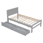 Cadre de lit plateforme en bois au design moderne avec lit gigogne