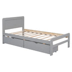 Cadre de lit plateforme en bois au design moderne avec lit gigogne