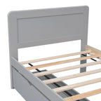 Cadre de lit plateforme en bois au design moderne avec lit gigogne