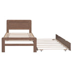 Cadre de lit plateforme en bois au design moderne avec lit gigogne