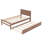Cadre de lit plateforme en bois au design moderne avec lit gigogne