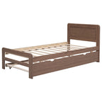 Cadre de lit plateforme en bois au design moderne avec lit gigogne