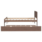 Cadre de lit plateforme en bois au design moderne avec lit gigogne