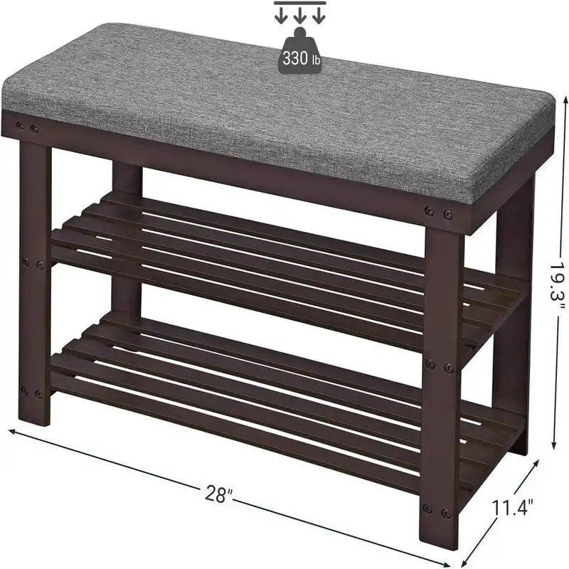Étagère à chaussures à 3 niveaux - 29 P x 71 L x 49 H cm