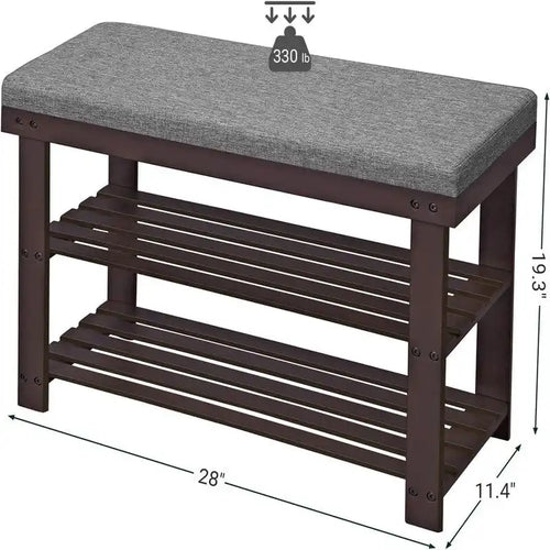 Étagère à chaussures à 3 niveaux - 29 P x 71 L x 49 H cm