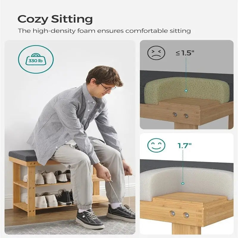 Étagère à chaussures à 3 niveaux - 29 P x 71 L x 49 H cm