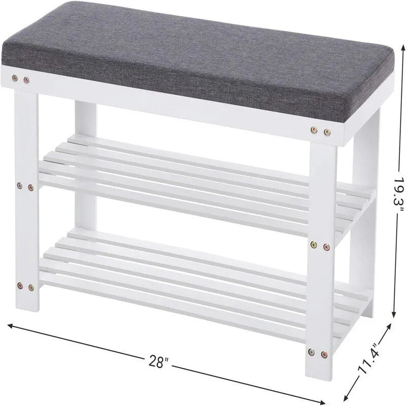 Étagère à chaussures à 3 niveaux - 29 P x 71 L x 49 H cm