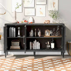 34   Tall MDF 3-door Accent Cabinet with Adjustable Shelf