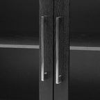 34   Armoire d'appoint haute 3 portes en MDF avec étagère réglable
