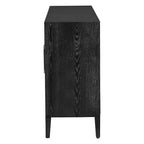 34   Armoire d'appoint haute 3 portes en MDF avec étagère réglable