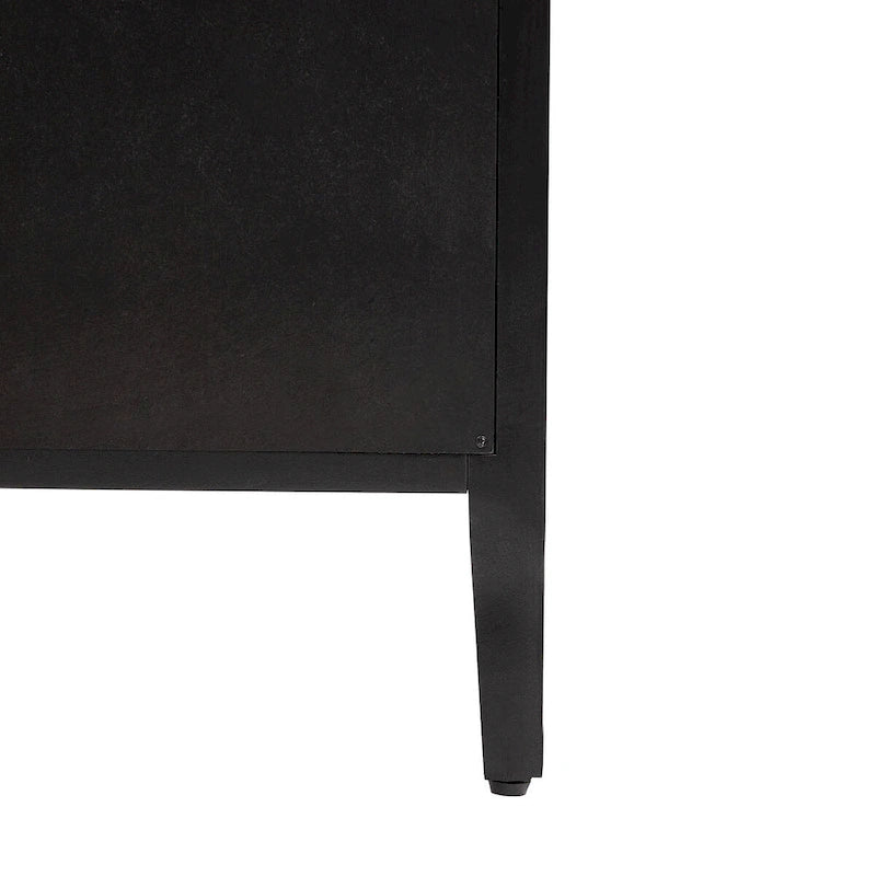 34   Armoire d'appoint haute 3 portes en MDF avec étagère réglable