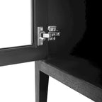 34   Armoire d'appoint haute 3 portes en MDF avec étagère réglable