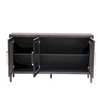 34   Armoire d'appoint haute 3 portes en MDF avec étagère réglable