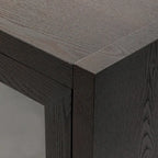 34   Armoire d'appoint haute 3 portes en MDF avec étagère réglable