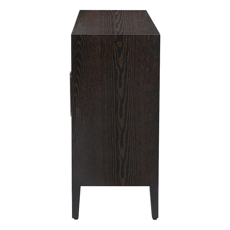 34   Armoire d'appoint haute 3 portes en MDF avec étagère réglable