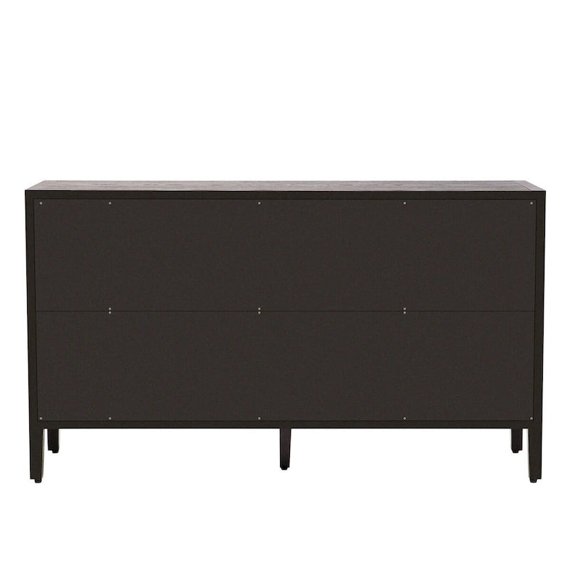 34   Armoire d'appoint haute 3 portes en MDF avec étagère réglable