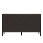 34   Armoire d'appoint haute 3 portes en MDF avec étagère réglable