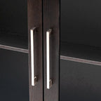 34   Armoire d'appoint haute 3 portes en MDF avec étagère réglable