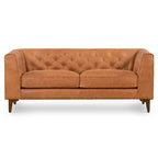 Canapé d'appartement Poly & Bark Essex 74 - Cuir pleine fleur véritable italien