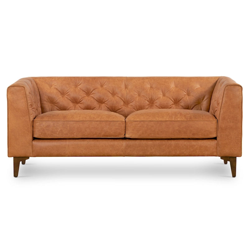 Canapé d'appartement Poly & Bark Essex 74 - Cuir pleine fleur véritable italien