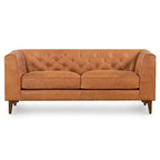 Canapé d'appartement Poly & Bark Essex 74 - Cuir pleine fleur véritable italien