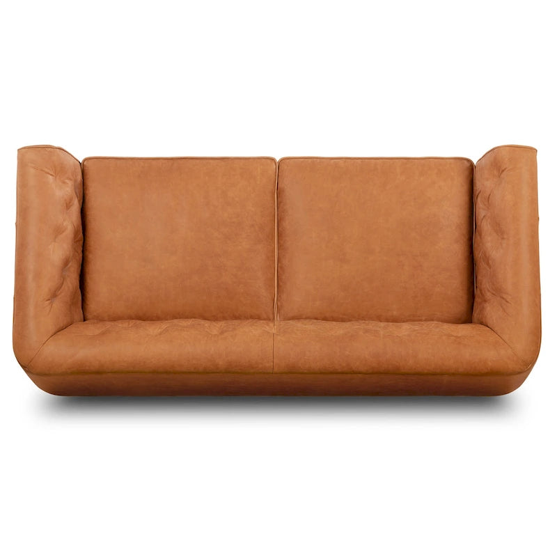 Canapé d'appartement Poly & Bark Essex 74 - Cuir pleine fleur véritable italien
