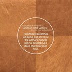 Canapé d'appartement Poly & Bark Essex 74 - Cuir pleine fleur véritable italien