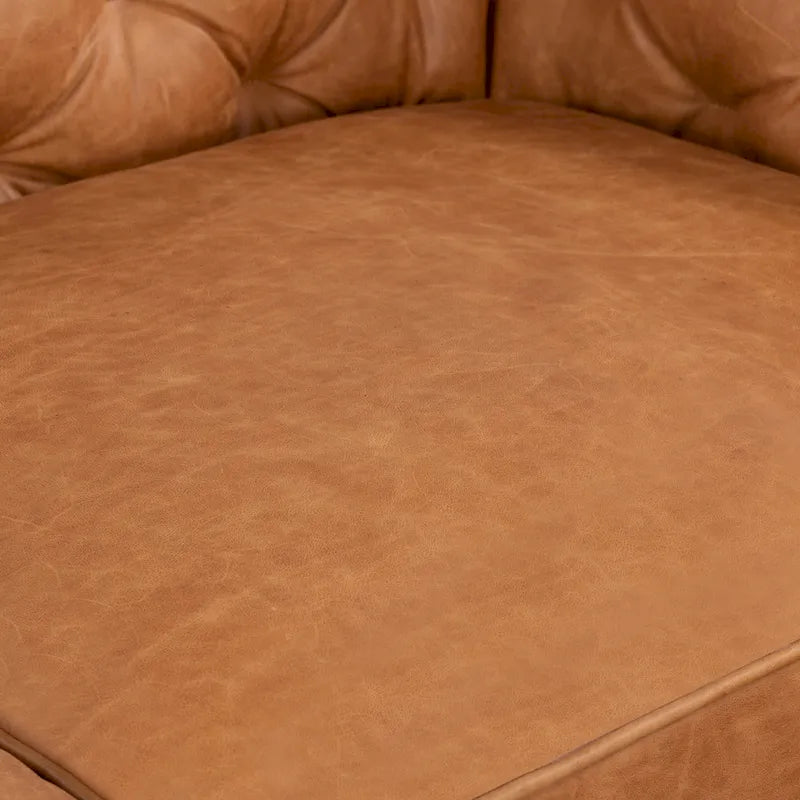 Canapé d'appartement Poly & Bark Essex 74 - Cuir pleine fleur véritable italien