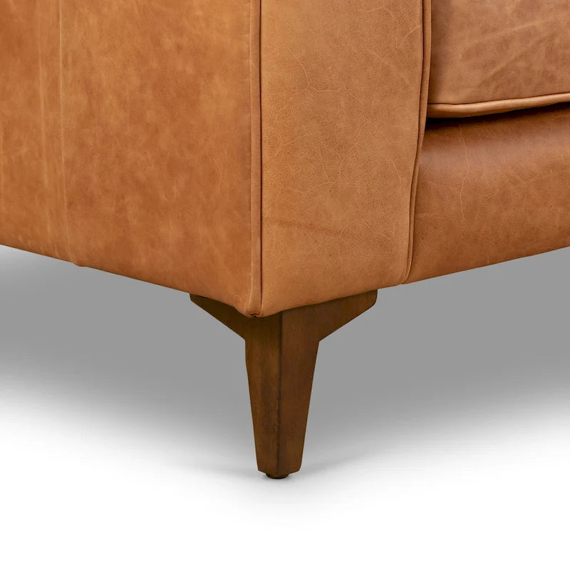 Canapé d'appartement Poly & Bark Essex 74 - Cuir pleine fleur véritable italien