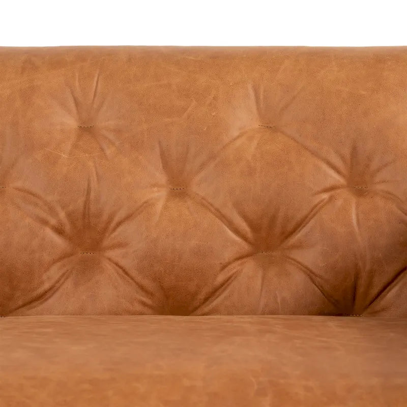 Canapé d'appartement Poly & Bark Essex 74 - Cuir pleine fleur véritable italien